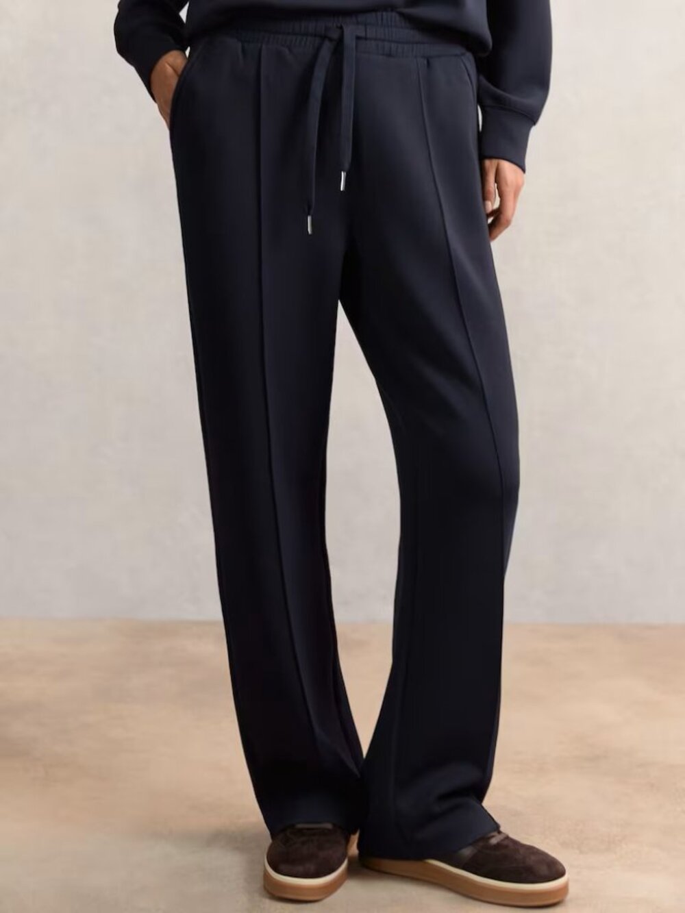 Reiss Jemma Wide Leg Jogger Pants Small Black